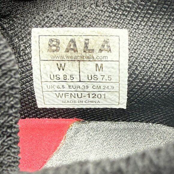 Bala Twelves Shoes Nursing Comfort Walking Sneakers Black White Women Size 8.5 - Picture 9 of 9